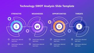 Circular Sections Diagram for SWOT Presentation 