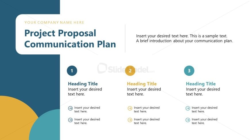 PPT Communication Plan Slide for Project Proposal Template