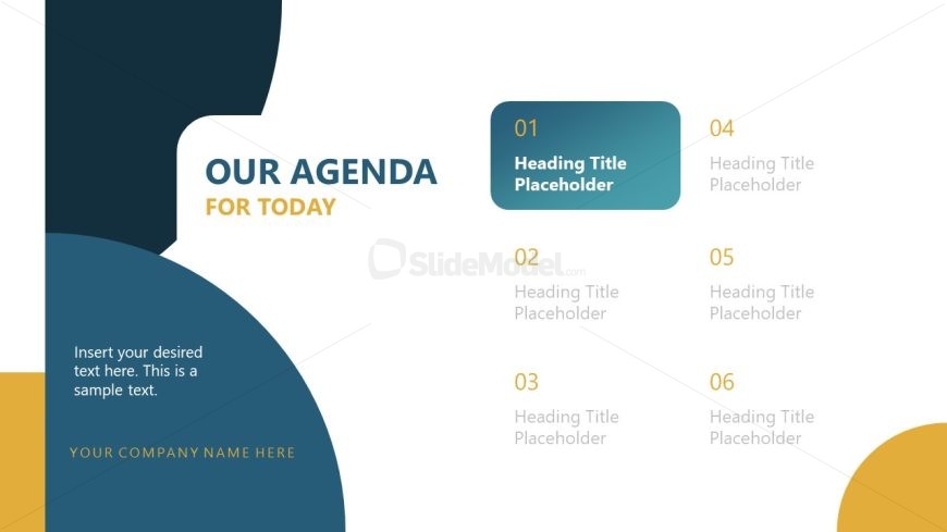 Spotlight Effect Agenda Slide for Project Proposal Template