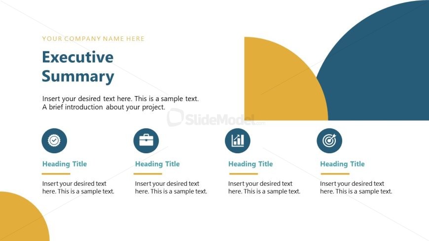 Project Proposal Template Slide for Executive Summary Presentation