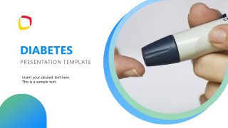 Creative Cover Slide for Diabetes Presentation