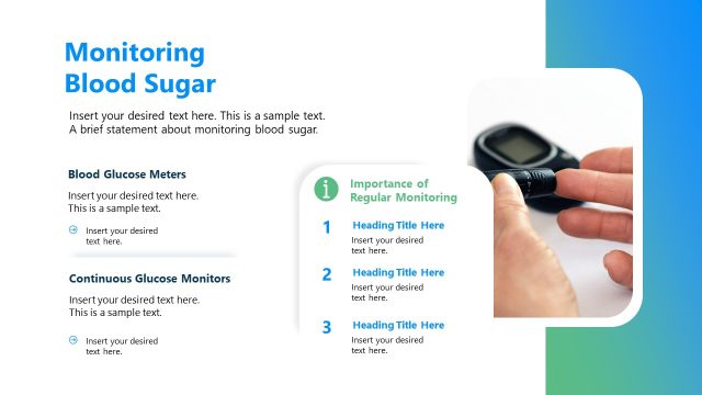 Monitoring Blood Sugar Levels PPT Slide