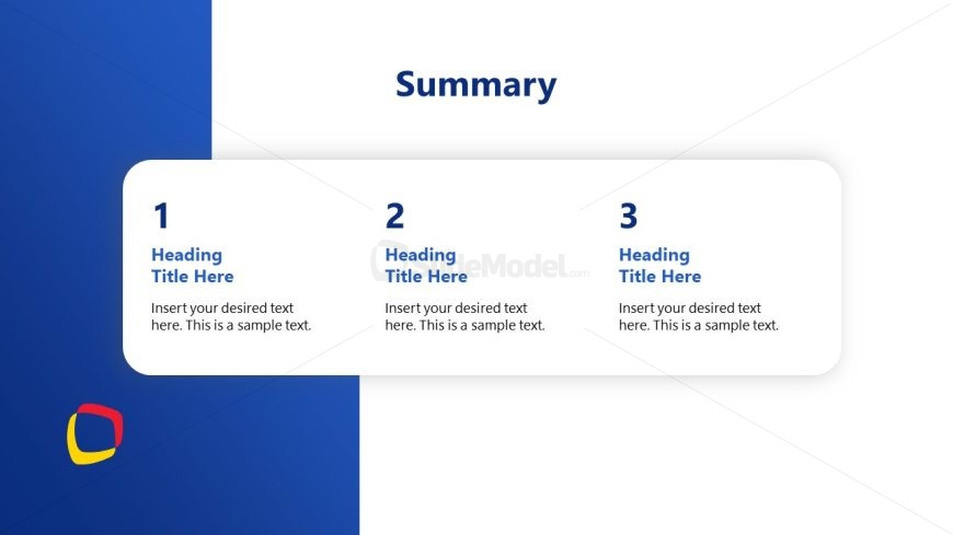 Editable Numbers Slide for Summary Presentation