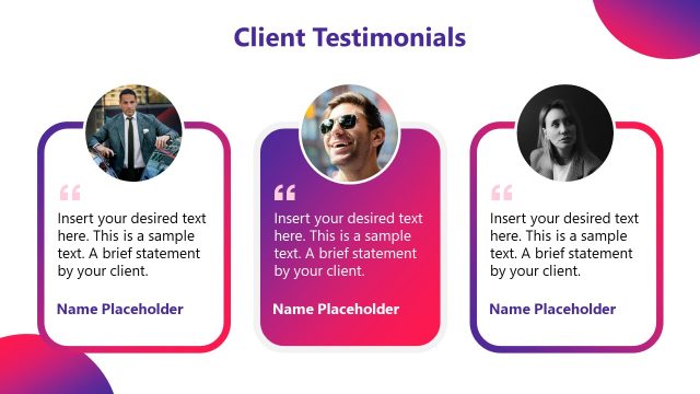 Cybersecurity PowerPoint Slide for Client Testimonials