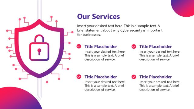 Our Services Slide – Cybersecurity Template