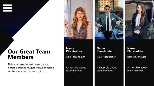 Our Great Team Members Slide PPT Template