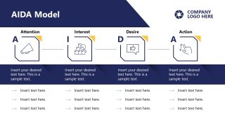 AIDA Model Slide with Icons - Company Presentation Template