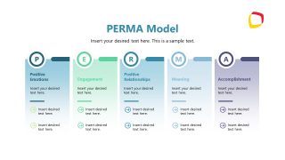 PERMA Model Template PPT Slide 