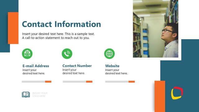 Contact Information Presentation Template Slide – Research Paper