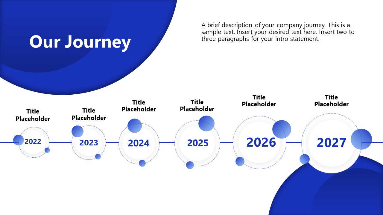 Horizontal Timeline Slide for Our Journey - SlideModel