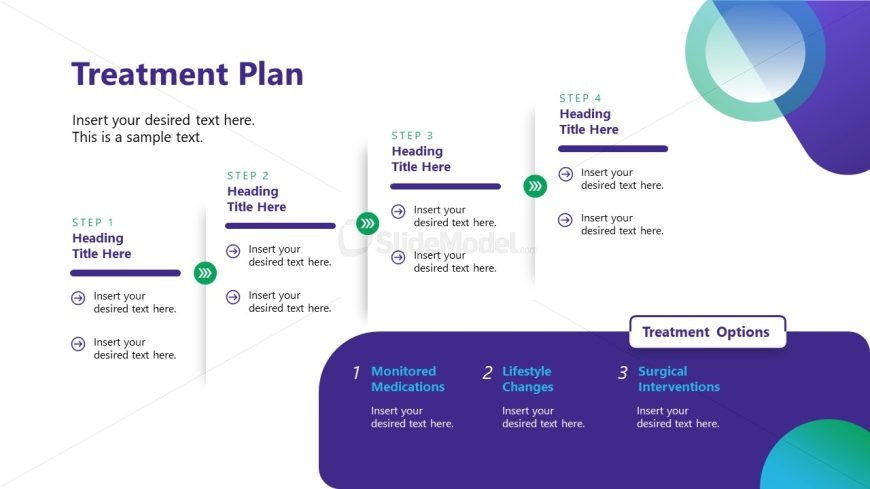 Four Steps Treatment Plan PPT Slide