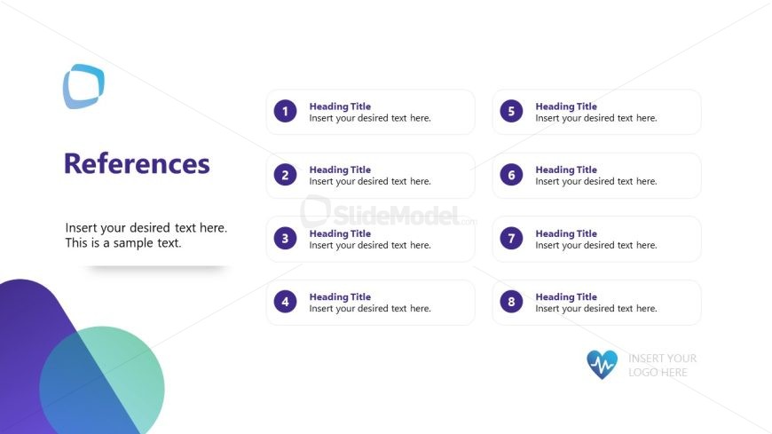 Slide for Refereces - Cardiology PPT Slide Template 