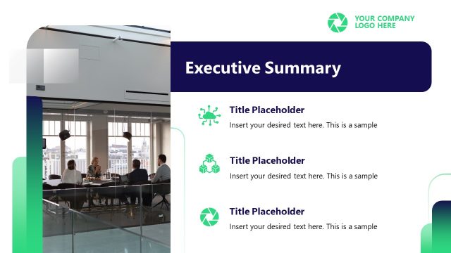 Executive Summary Slide – Pitch Deck Template