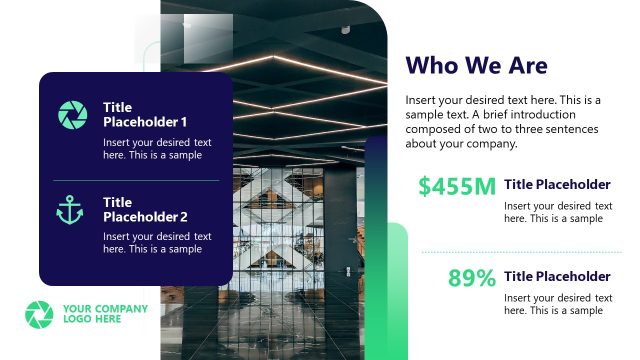 Who We Are Slide – Professional Pitch Deck