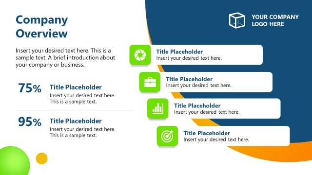 Company Overview Slide for Annual Report Template