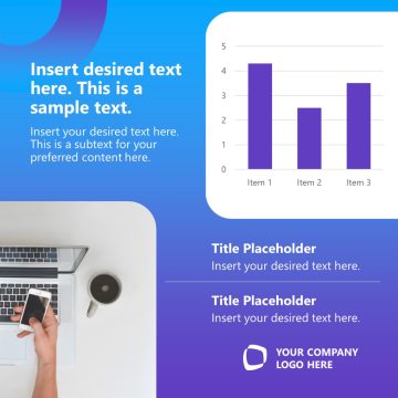 Editable Line Chart Slide – Personal Branding Template