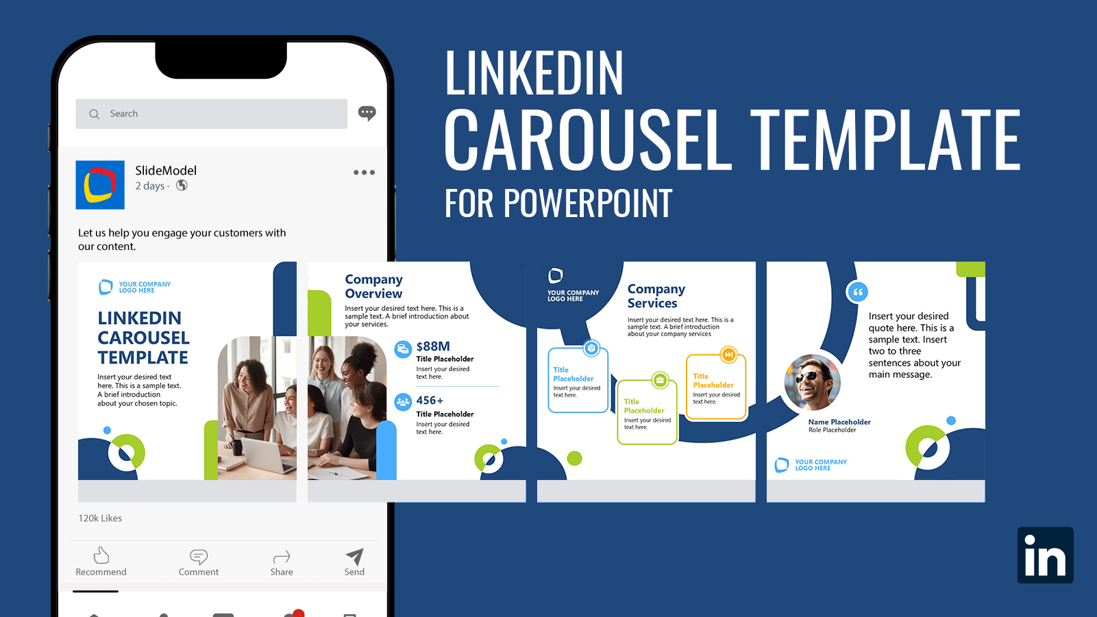 Company LinkedIn Carousel PowerPoint Template
