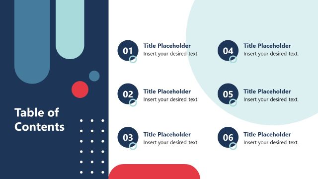 Editable Table of Contents Slide