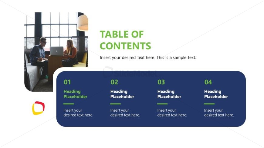 Four Points Presentation - Table of Contents Template 