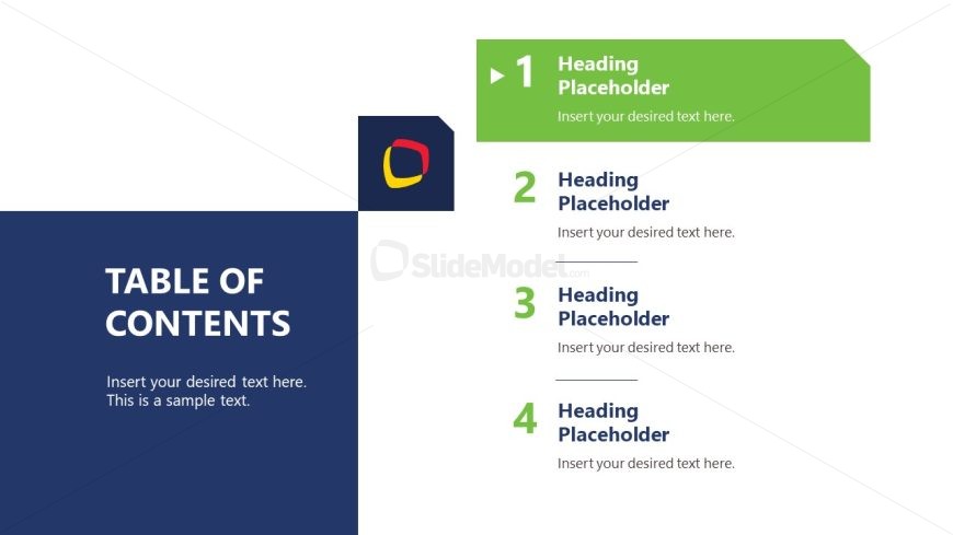 Table of Contents Slide Layouts for Presentation 