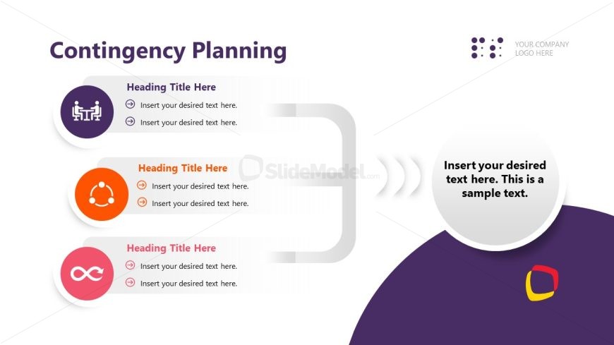 Three Sections Infographics PPT Slide 