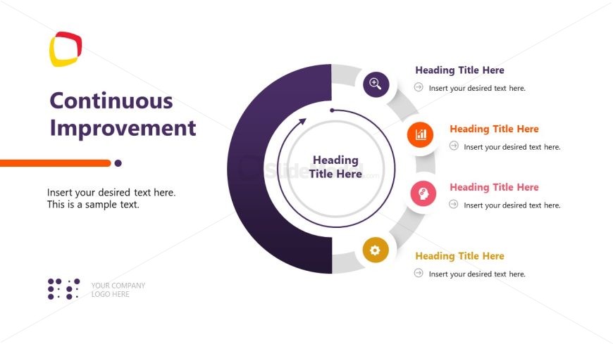 Continuous Improvement Diagram PPT Slide