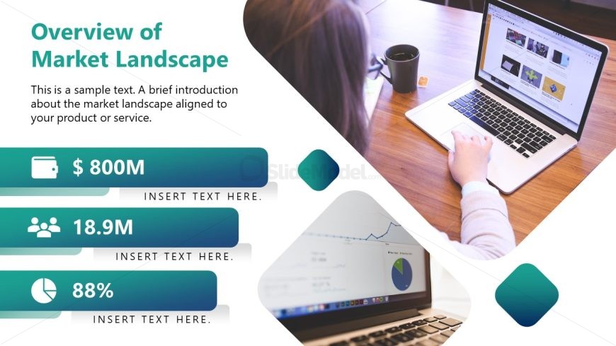 Bold Numbers and Icons Slide for Market Landscape Presentation