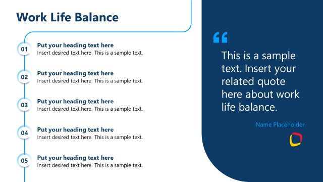 Work Life Balance PowerPoint Template Slide