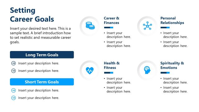 Setting Career Goals Template Slide