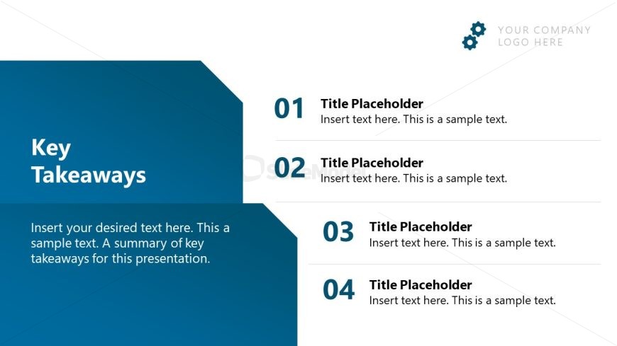 Numbers Slide with Key Takeaways Presentation