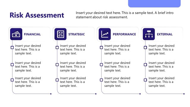 Risk Assessment PPT Slide with Columns