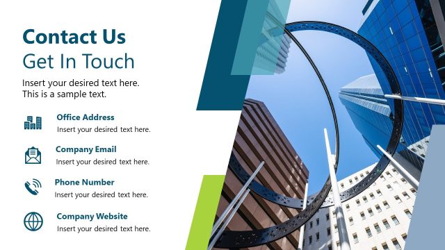 Get in Touch PPT Slide for Engaging Company Overview Template