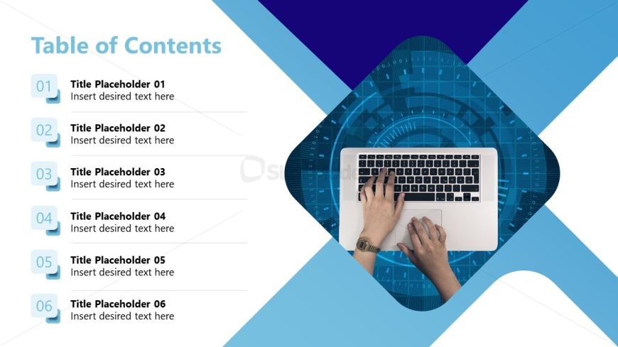 Digital Transformation Template Contents Slide 