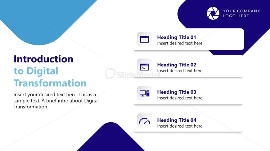 Digital Transformation Template - Introduction Slide