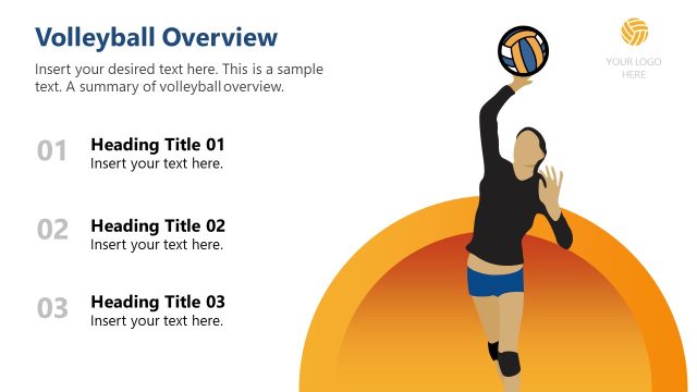 Customizable Volleyball Template Slide