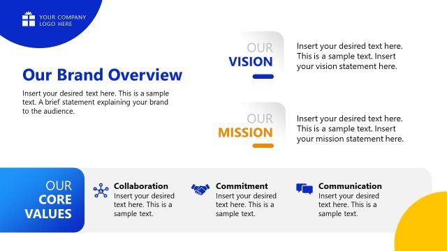 Our Brand Overview Template PPT Slide