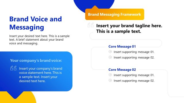 Brand Voice & Messaging PowerPoint Slide