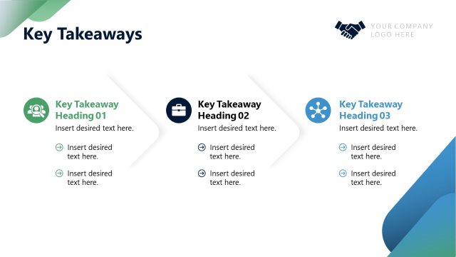 Key Takeaways PowerPoint Slide with Graphical Icons
