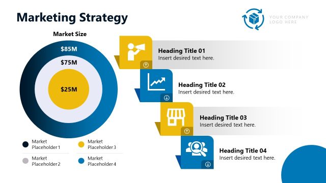 Marketing Strategy Slide with Concentric Circles Diagram