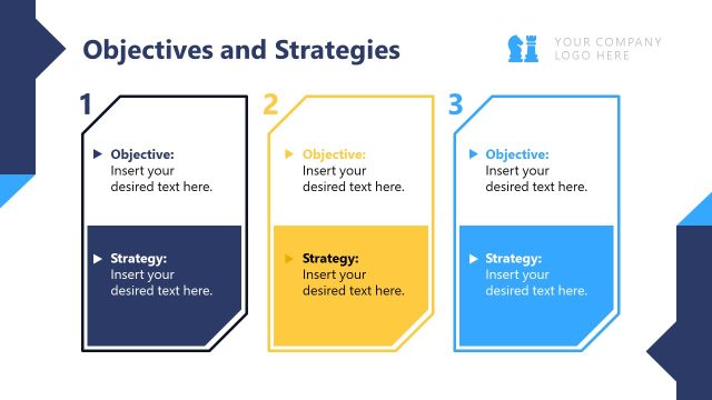 Objectives and Strategies Slide with Columns