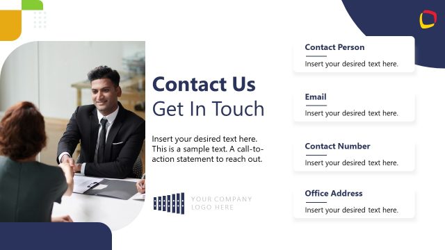 Get in Touch Slide – Project Planning Template