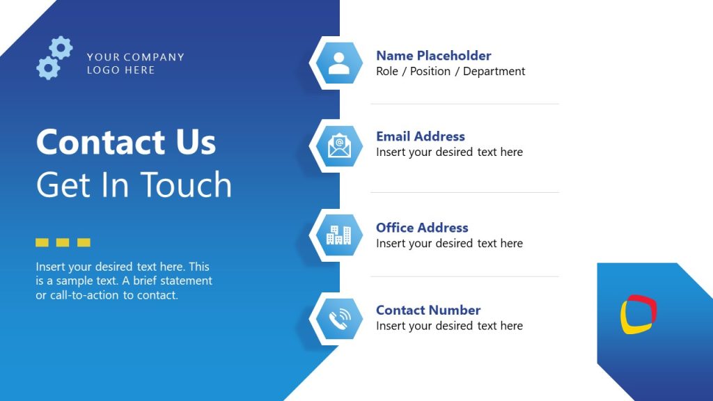 Contact Us Slide For Operational Planning Template Slidemodel