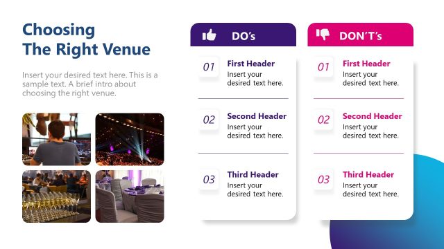 Choosing the Right Venue – Event Planning Presentation Template