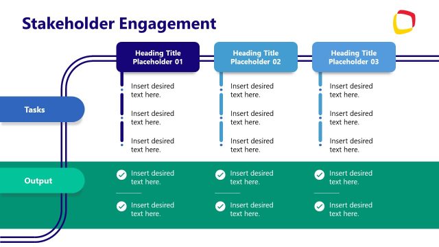 Stakeholder Engagement Slide with Three Columns