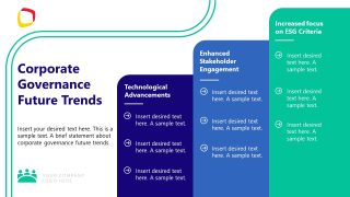 Three Step Diagram for Governance Future Trends PPT