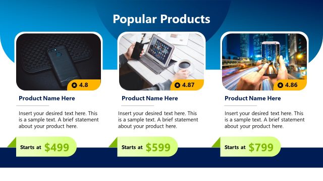 Popular Products Slide – Product Catalog Template