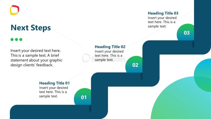 Ladder Infographic Slide for Next Steps Presentation