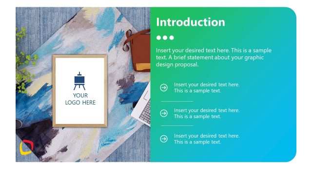 Colorful Introduction Slide with Image Placeholder