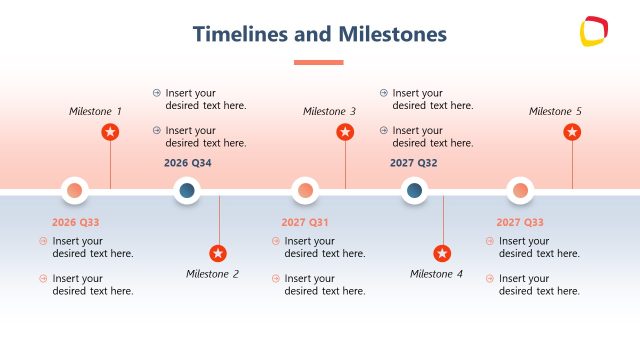 Timeline & Milestones Slide Template for Omnichannel PPT Template