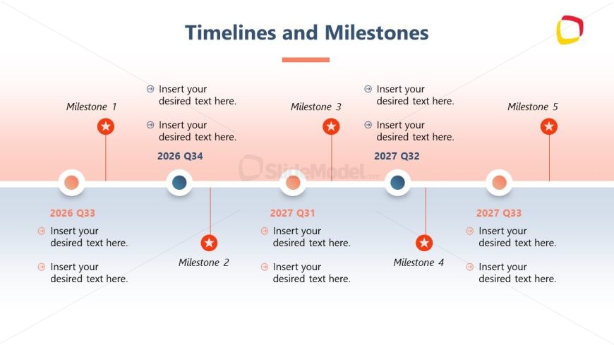 Omnichannel PPT Template Slide for Timeline Diagram